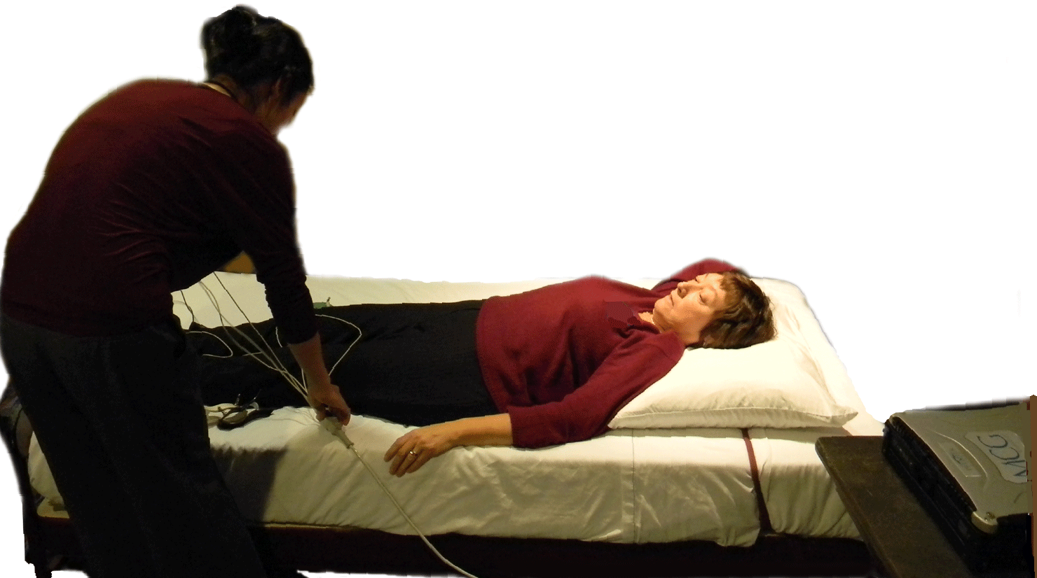 picture of woman having mcg test