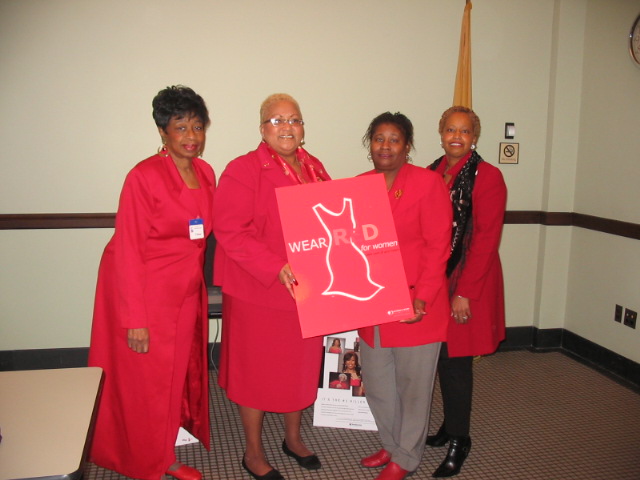 thumbnail Wear Red day participants at the NJ statehouse