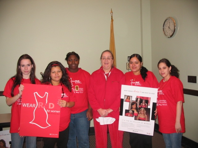 thumbnail Wear Red day participants at the NJ statehouse