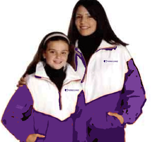 WHF Heart -Child's purple jacket
