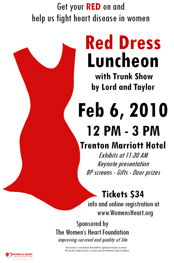 WHF poster Red Dress Luncheon
