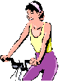 woman exercising on stationery bike