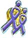 Walking Ribbons Pin